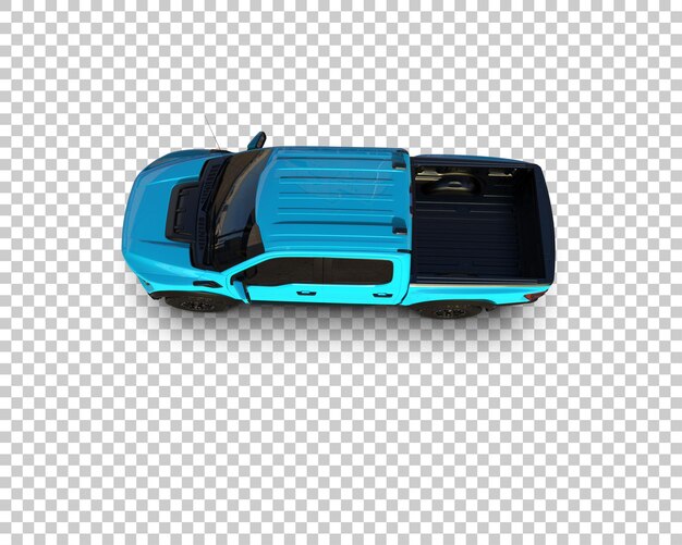 Pickup-LKW isoliert auf dem Hintergrund 3D-Rendering-Illustration