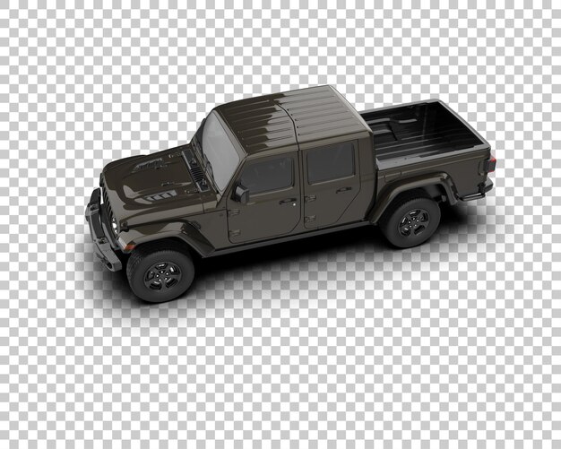 Pickup-LKW isoliert auf dem Hintergrund 3D-Rendering-Illustration