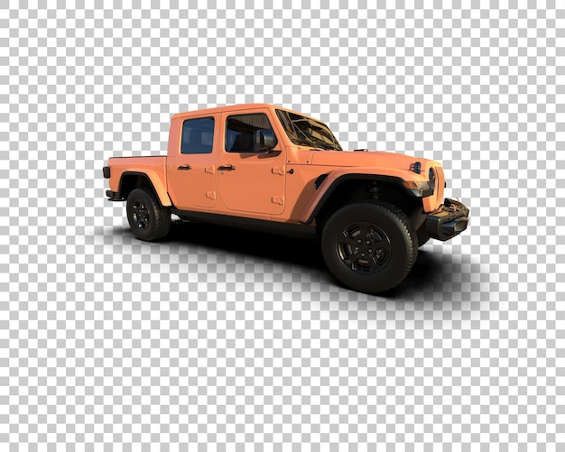 Pickup-LKW isoliert auf dem Hintergrund 3D-Rendering-Illustration
