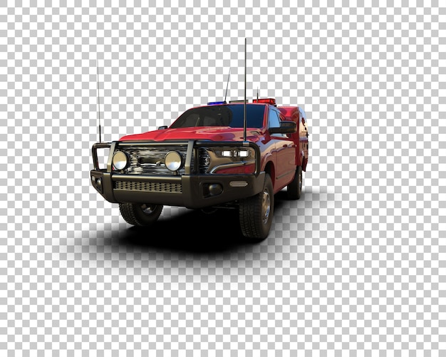 Pickup-LKW isoliert auf dem Hintergrund 3D-Rendering-Illustration