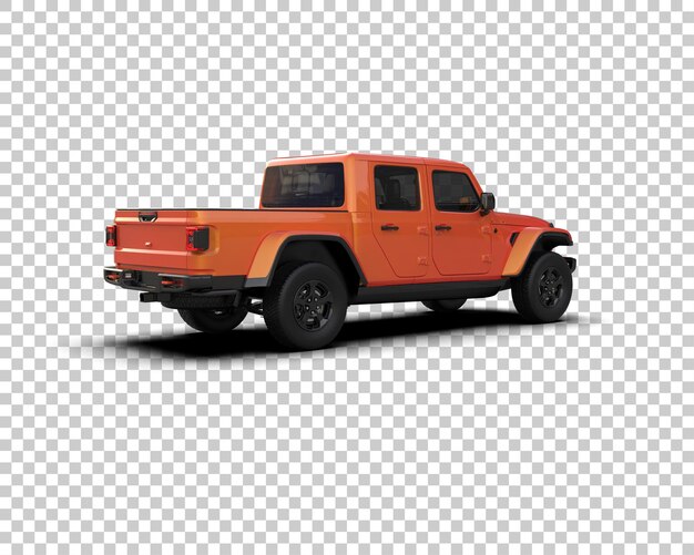 Pickup-LKW isoliert auf dem Hintergrund 3D-Rendering-Illustration