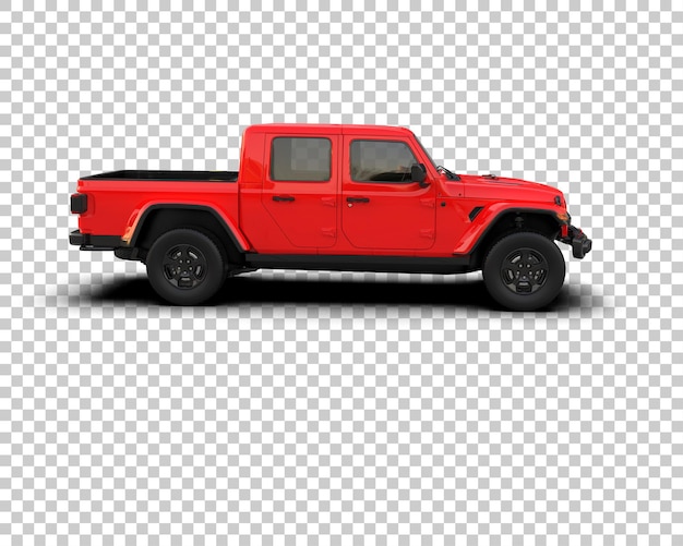 Pickup-LKW isoliert auf dem Hintergrund 3D-Rendering-Illustration
