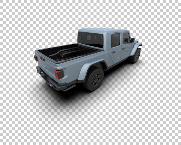 Pickup-LKW isoliert auf dem Hintergrund 3D-Rendering-Illustration