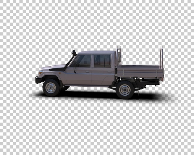 Pickup-Truck isoliert auf dem Hintergrund 3D-Rendering-Illustration