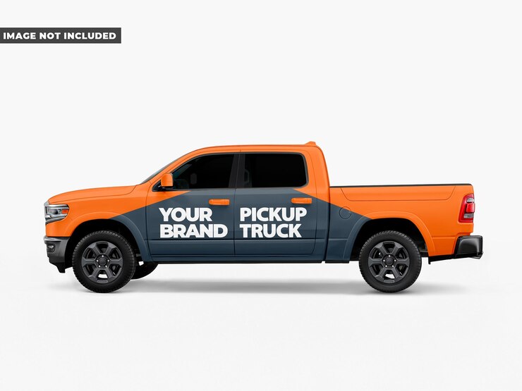 PSD pickup truck mockup