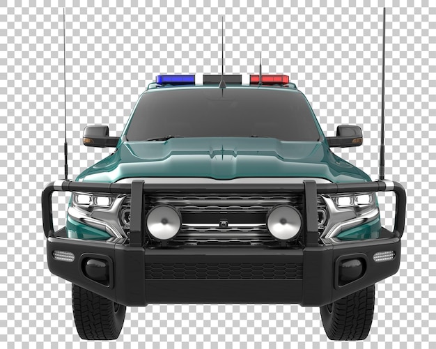 Pickup truck na průhledném pozadí. 3D renderování – ilustrace