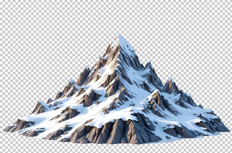 El pico de la montaña nevada