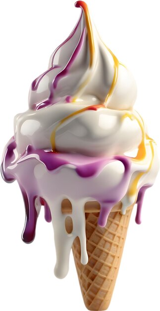 PSD picture of delicious looking melted ice cream