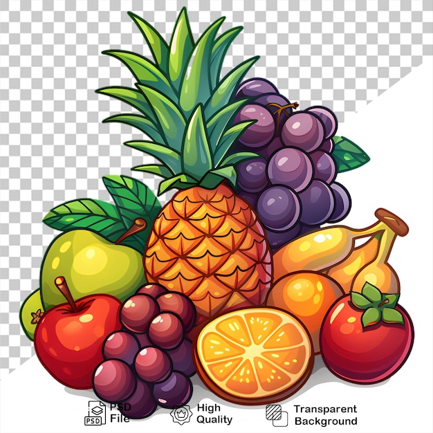 PSD a picture of a fruit that is on a transparent background with png file