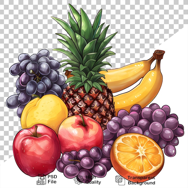 PSD a picture of a fruit that is on a transparent background with png file