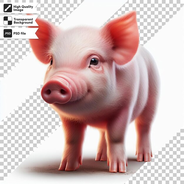 PSD a picture of a pig that says pig on it