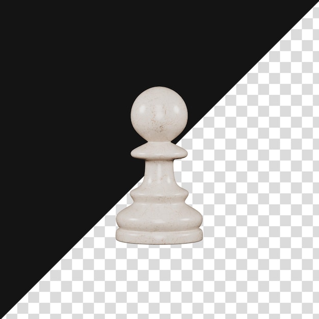 Pie de ajedrez de peón con PSD editable transparente