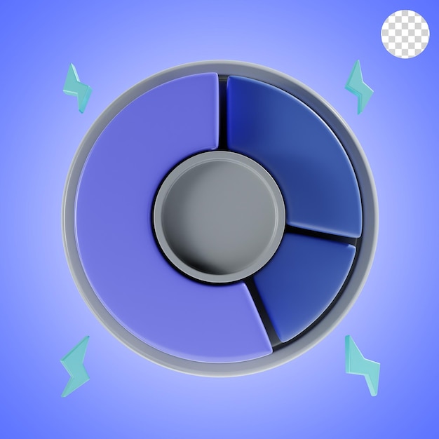 Pie-diagramm 3d-symbol