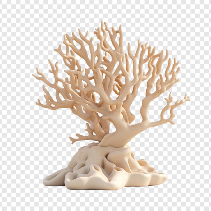PSD pièce décorative de récif de corail beige thème de l'océan décoration de la maison