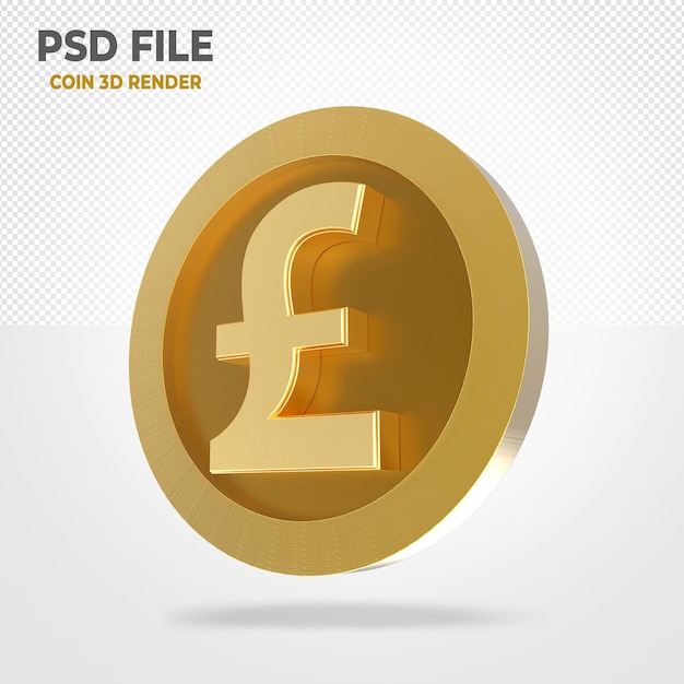 PSD pièce d'or 3d pound