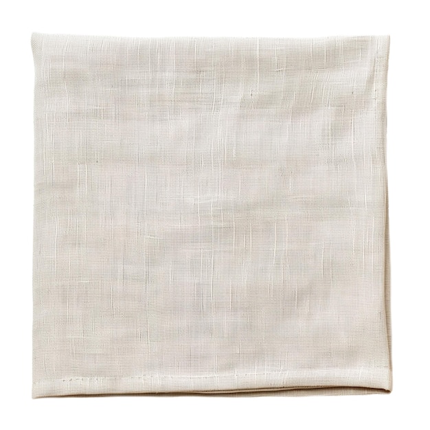 Pièce textile en tissu de lin blanc carré