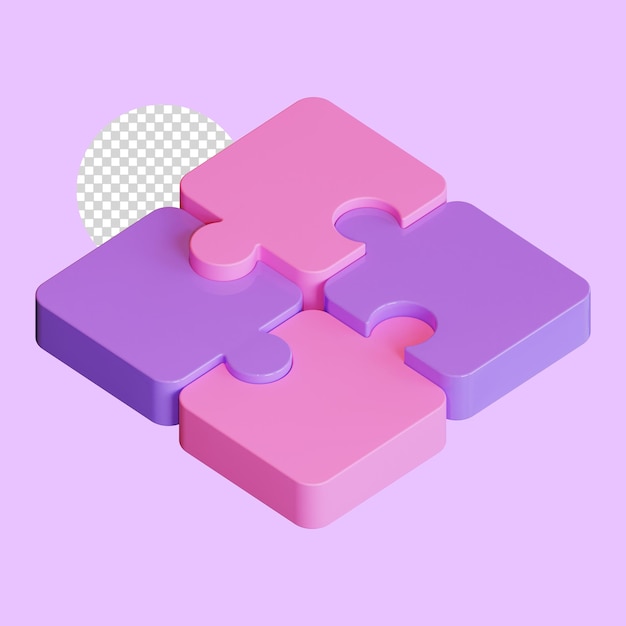 Pièces De Puzzle 3d Isolés De Haute Qualité