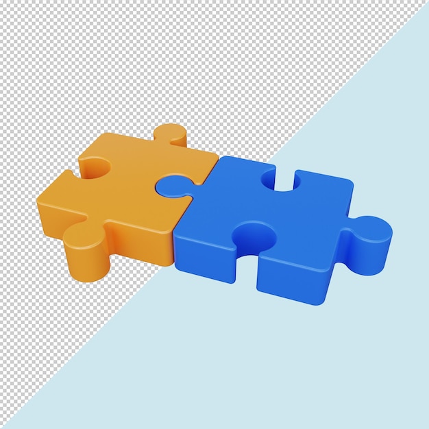 Pièces De Puzzle Rendu 3d