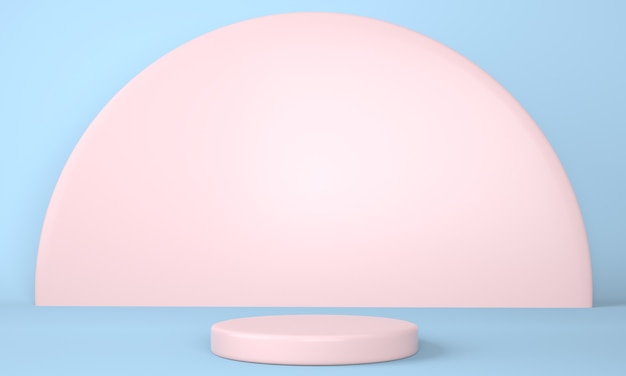 Piedistallo per il design del display nel rendering 3D