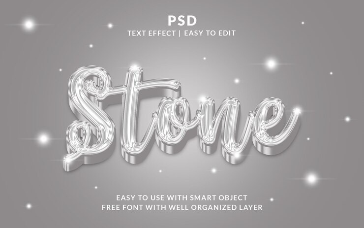 PSD piedra 3d editable photoshop estilo de efecto de texto psd con fondo