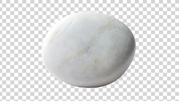 PSD piedra blanca redonda aislada sobre un fondo transparente