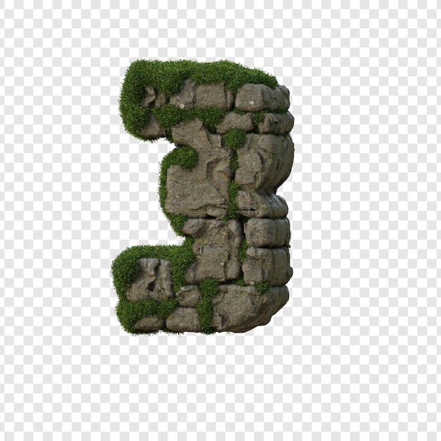 Piedra cubierta de musgo número 3