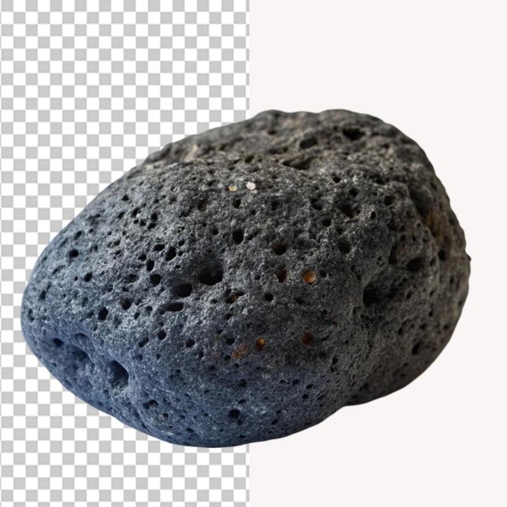 PSD piedra de lava sobre un fondo transparente