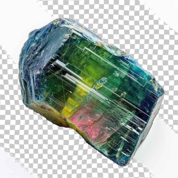 PSD una piedra de lava verde y azul con la palabra mineral en ella