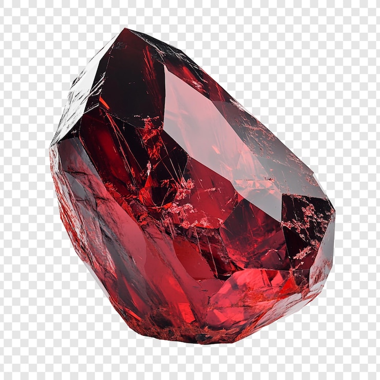 PSD piedra preciosa roja