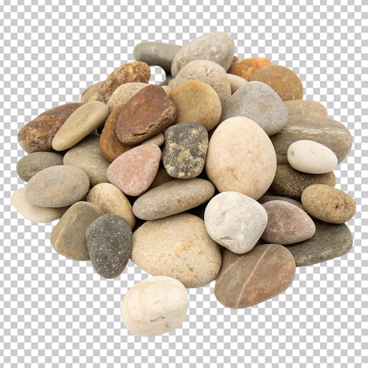 PSD piedras marinas aisladas en blanco