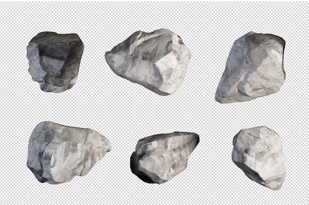 Piedras de varios paisajes naturales