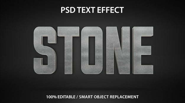 PSD pierre d'effet de texte modifiable
