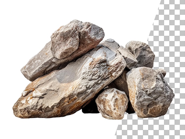 Pierre de roche roche un morceau de roche un morceau de roche avec un fond transparent