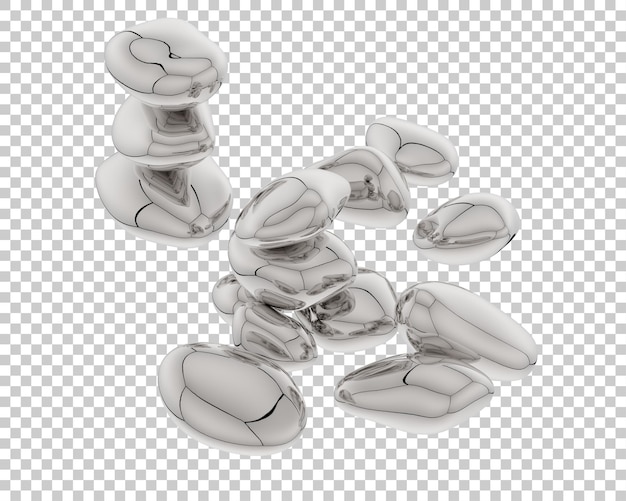 PSD pierres décoratives sur fond transparent illustration de rendu 3d