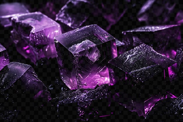 Les Pierres Précieuses Violettes Sont Représentées Sur Cette Photo