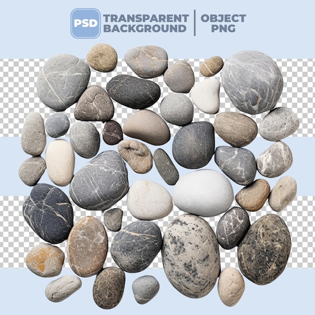 Les pierres de roche de granit PSD à fond transparent PNG