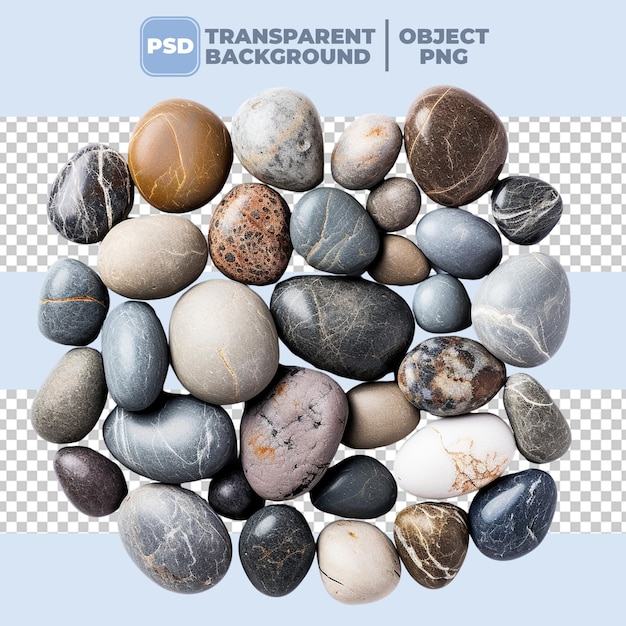 PSD les pierres de roche de granit psd à fond transparent png