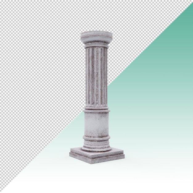 Pietra romana della colonna della colonna 3d isolata