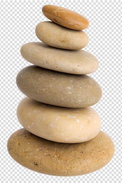 Pietre impilate in perfetto equilibrio meditazione mucchio di rocce cairn zen per la consapevolezza isolato