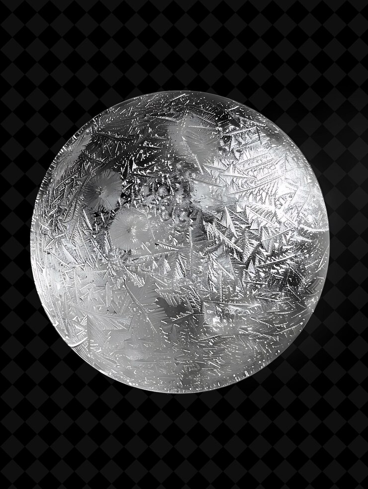PSD una pieza de arte de plata con la palabra hielo en ella