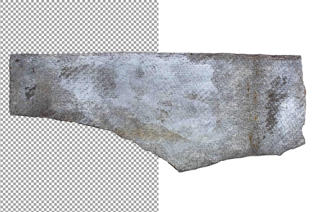 Pieza de pizarra vieja pintada con pintura Aislamiento sobre fondo blanco