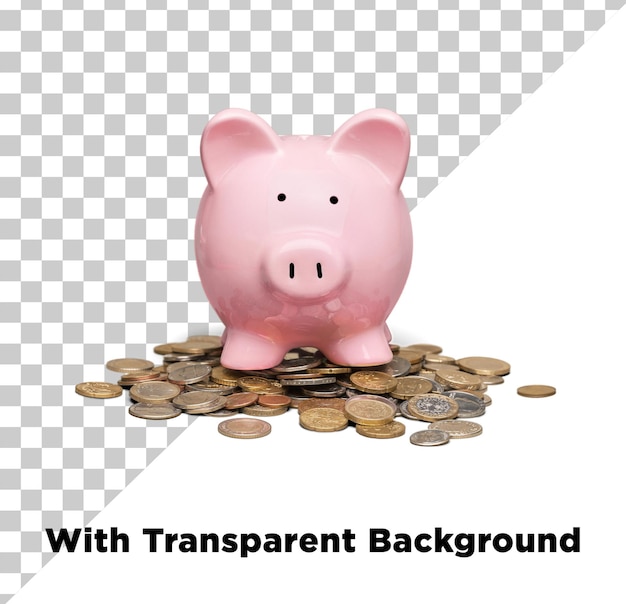 Piggy bank isolé PNG PSD sur fond transparent