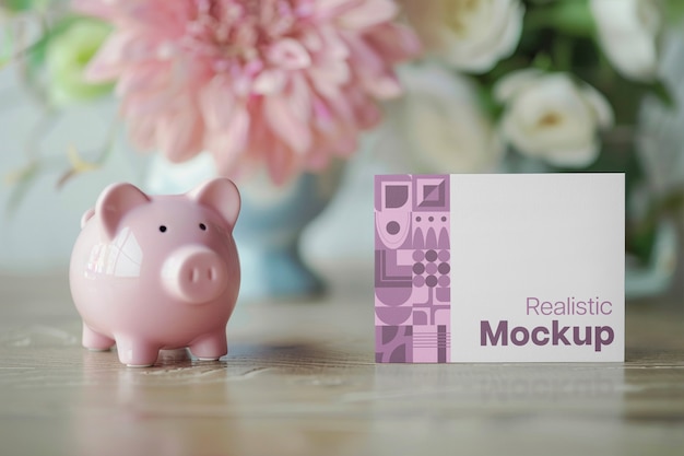 PSD piggyback money box mockup