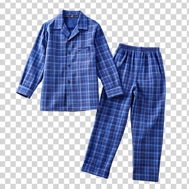 PSD pijama azul isolado em fundo transparente