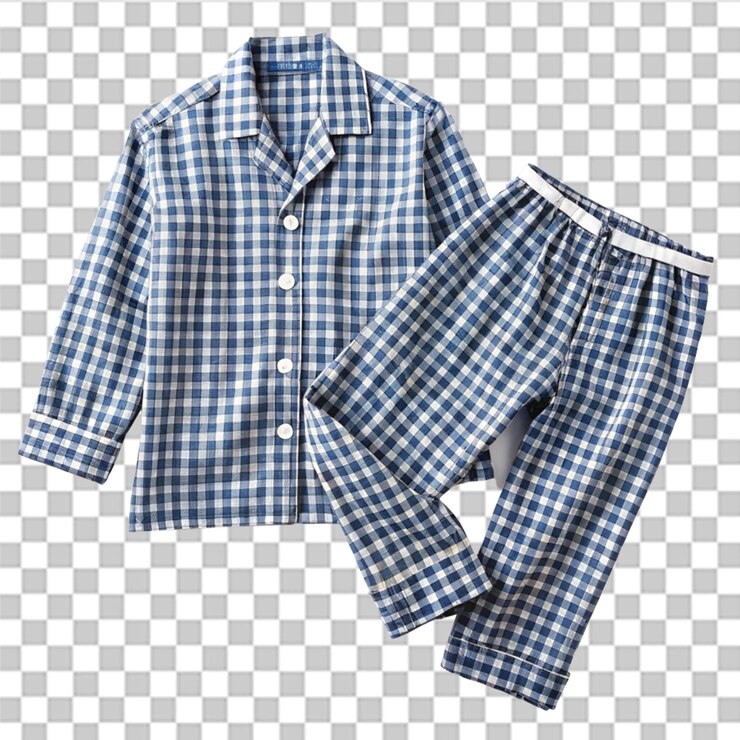 PSD pijama y camisa aislados sobre un fondo transparente
