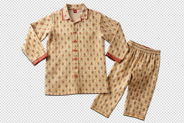 PSD el pijama de jute nakshi kantha es una mezcla perfecta de estilo y funcionalidad.