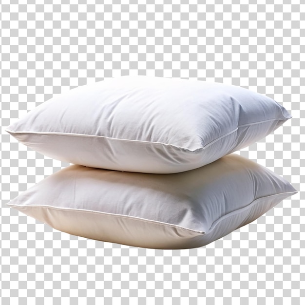PSD una pila de almohadas blancas aisladas sobre un fondo transparente