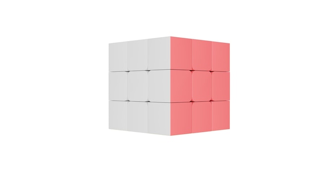 una pila de cubos con rayas rojas y blancas