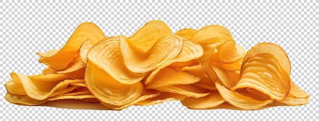 PSD pila de batatas fritas isolam a imagem