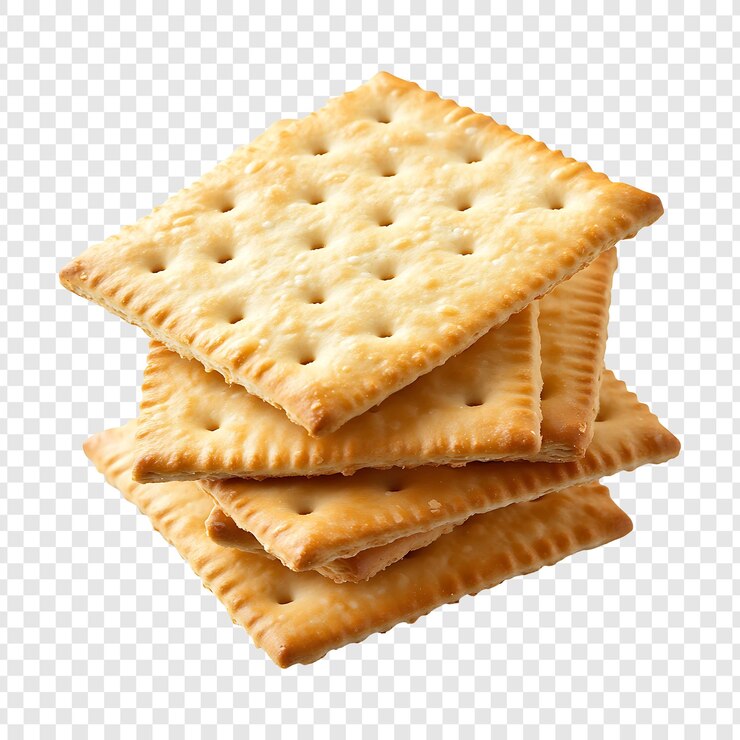 PSD una pila de deliciosas galletas cuadradas de cerca